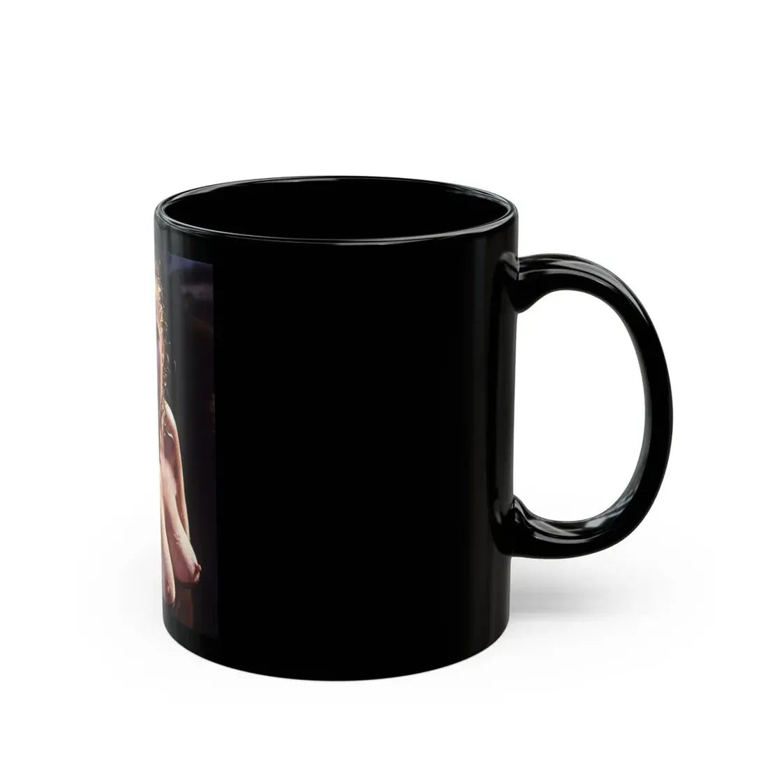 Linda Blair #250 - Topless (Vintage Female Icon) Black Coffee Mug - Go Mug Yourself