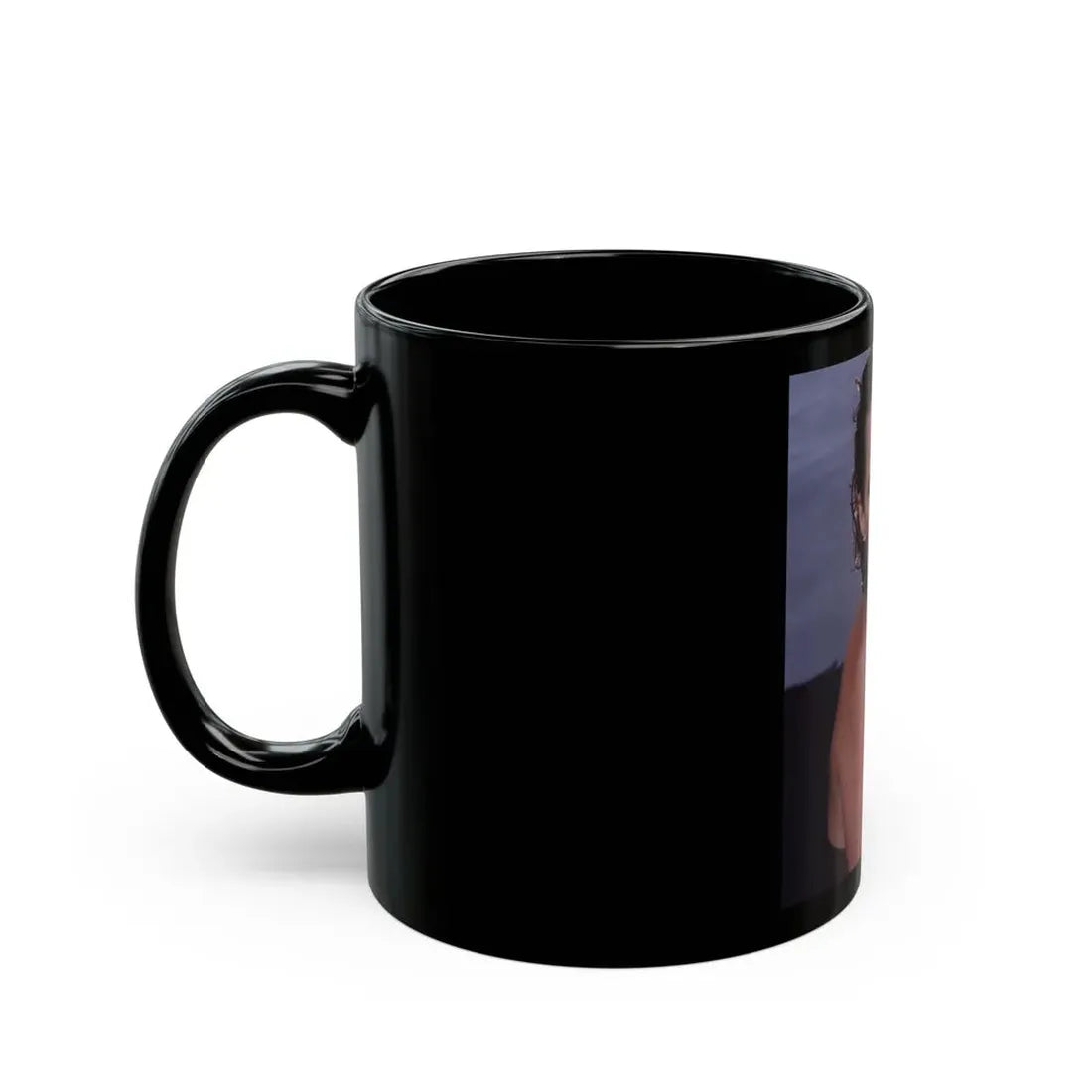 Linda Blair #250 - Topless (Vintage Female Icon) Black Coffee Mug - Go Mug Yourself
