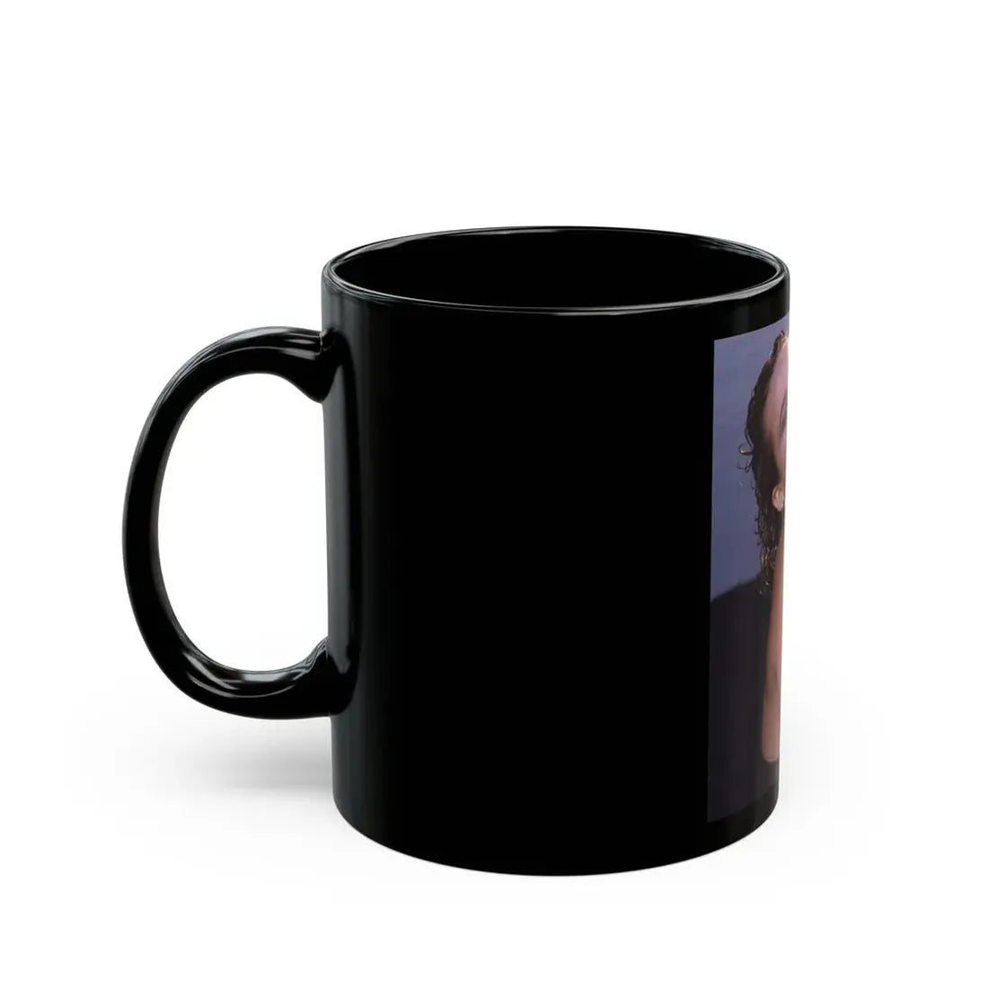 Linda Blair #252 - Topless (Vintage Female Icon) Black Coffee Mug - Go Mug Yourself
