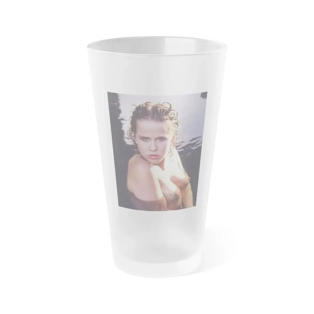 Linda Blair #254 - Topless (Vintage Female Icon) Frosted Pint Glass 16oz 16oz Frosted - Go Mug Yourself
