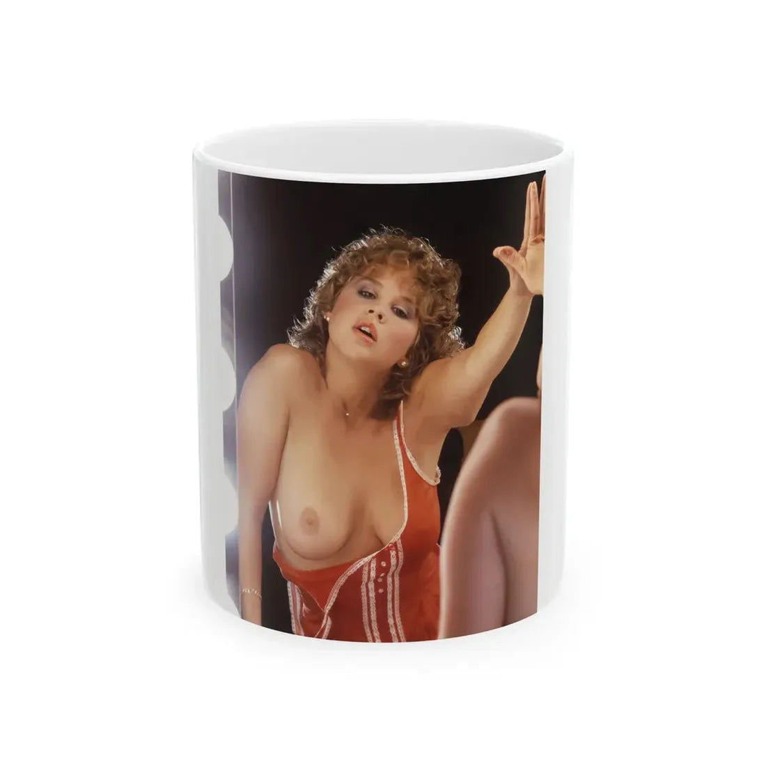 Linda Blair #263 - Partially Topless (Vintage Female Icon) White Coffee Mug 11oz - Go Mug Yourself