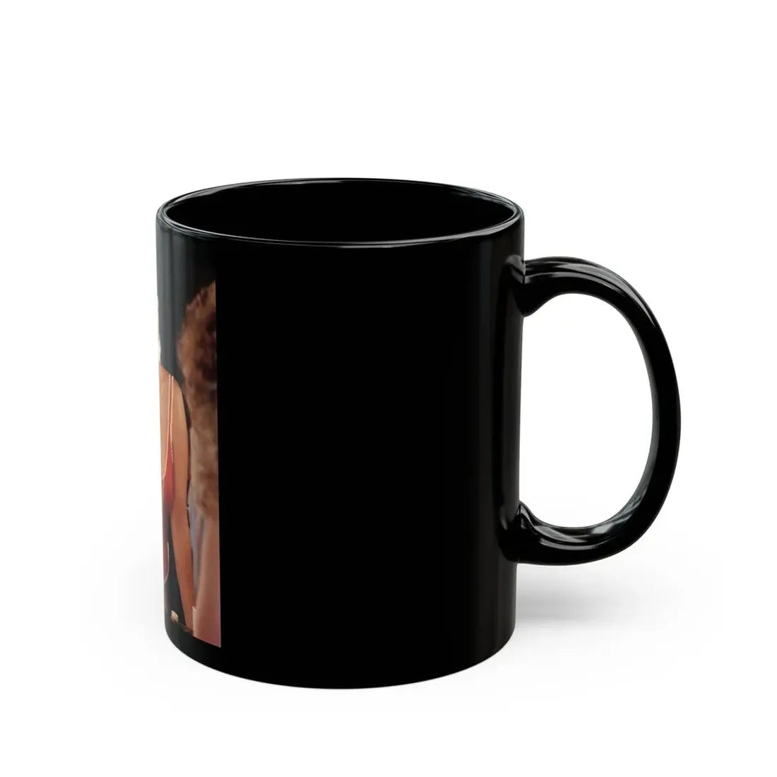 Linda Blair #265 - Partially Topless (Vintage Female Icon) Black Coffee Mug - Go Mug Yourself