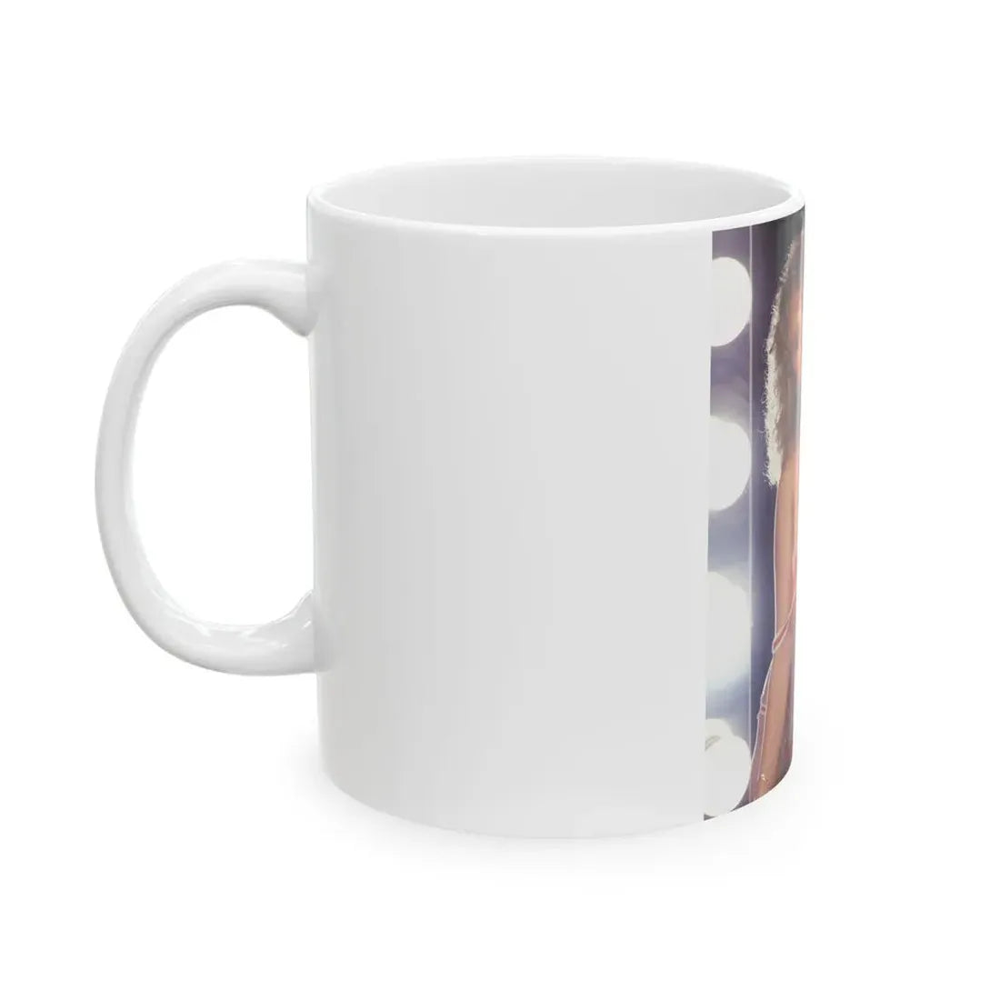 Linda Blair #265 - Partially Topless (Vintage Female Icon) White Coffee Mug - Go Mug Yourself