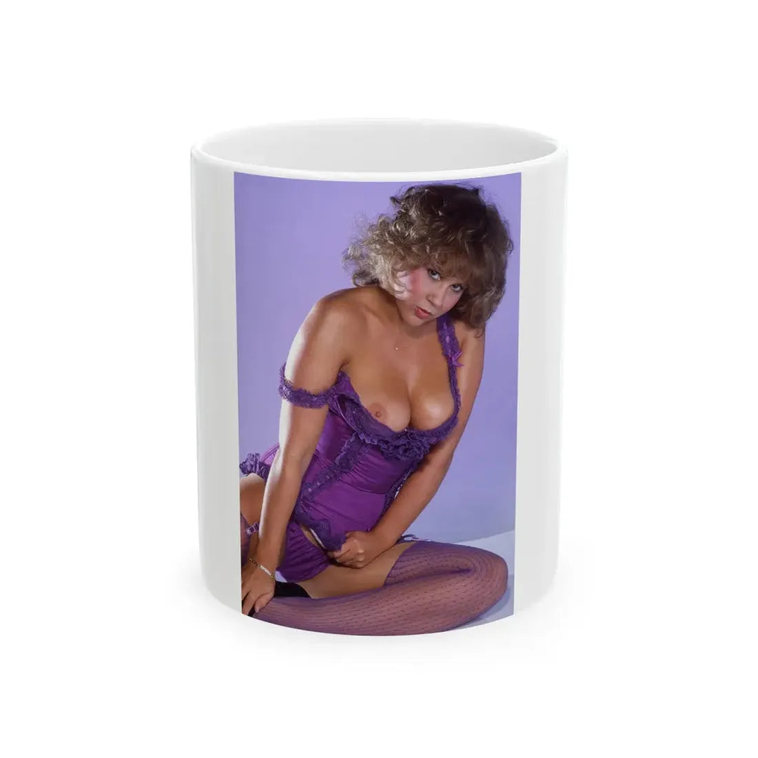 Linda Blair #270 - Partially Topless (Vintage Female Icon) White Coffee Mug 11oz - Go Mug Yourself