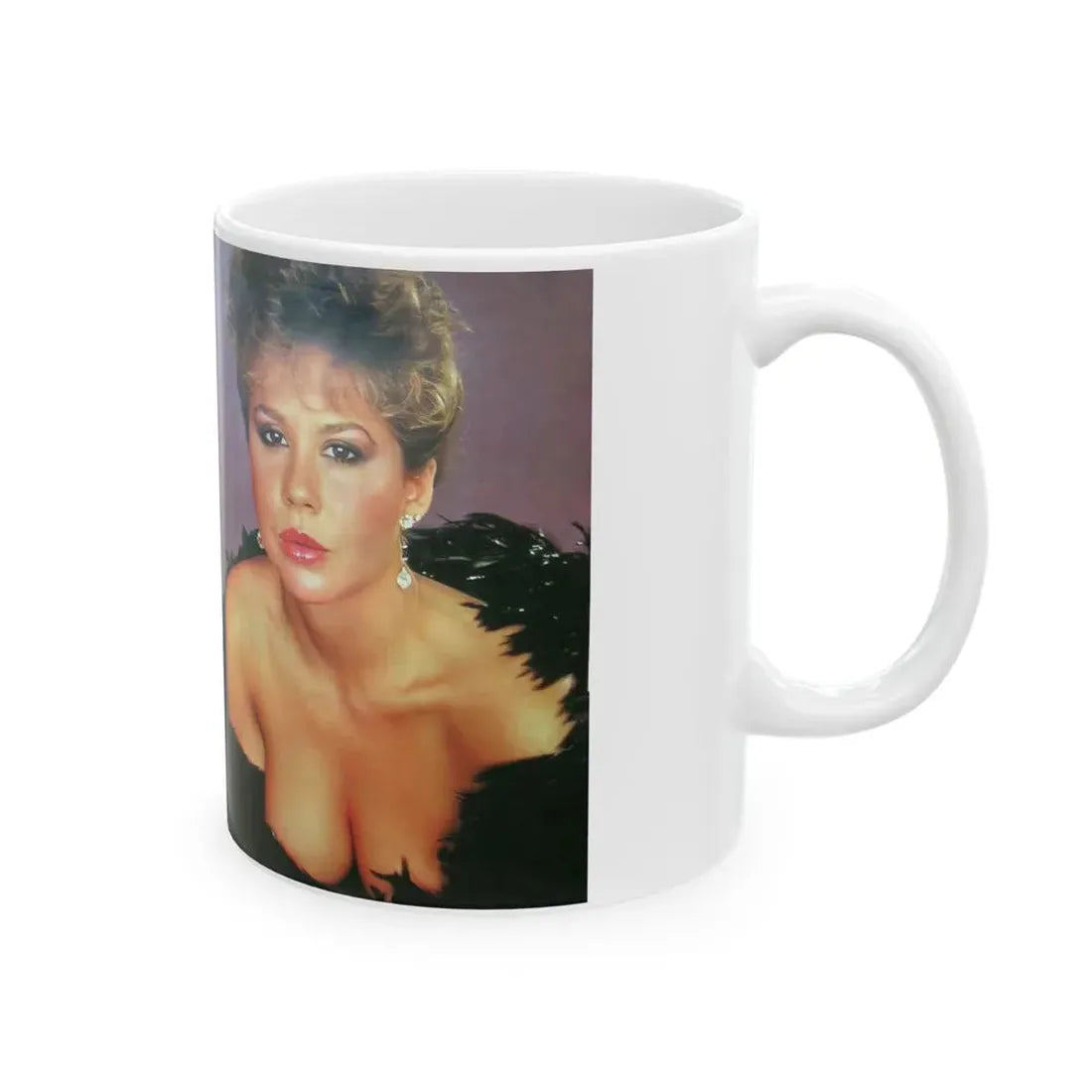 Linda Blair #272 - Kwik Mag. Spread (Vintage Female Icon) White Coffee Mug - Go Mug Yourself