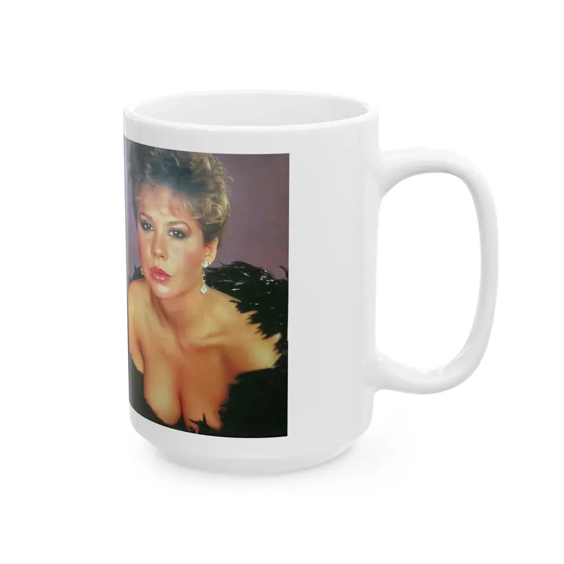 Linda Blair #272 - Kwik Mag. Spread (Vintage Female Icon) White Coffee Mug - Go Mug Yourself