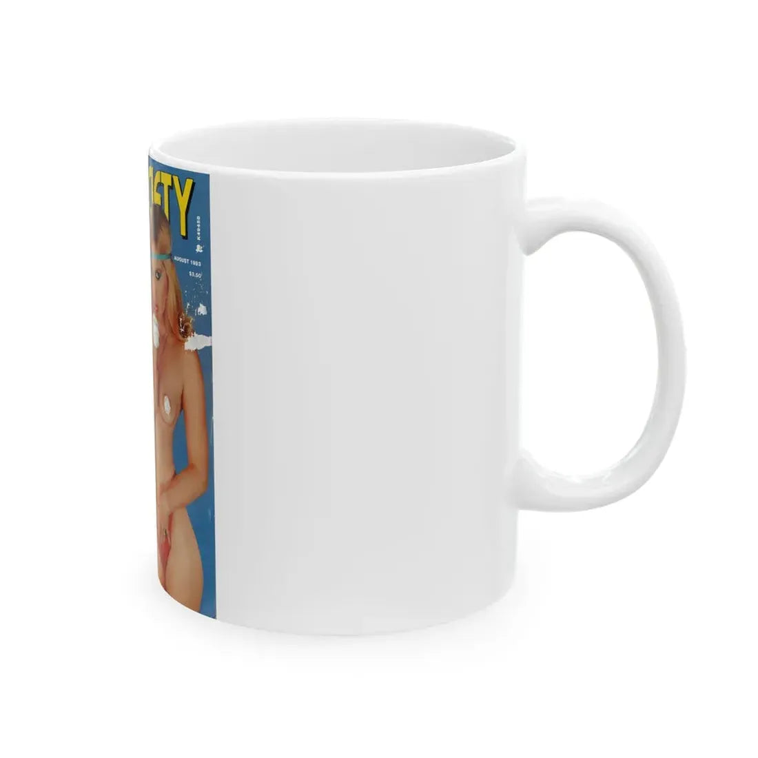 Linda Blair #295 - High Society Mag. August '83 (Vintage Female Icon) White Coffee Mug - Go Mug Yourself