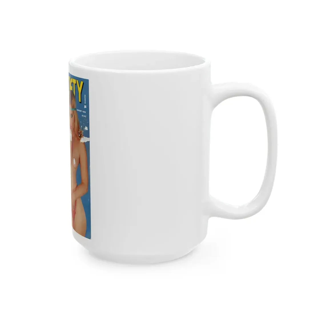 Linda Blair #295 - High Society Mag. August '83 (Vintage Female Icon) White Coffee Mug - Go Mug Yourself