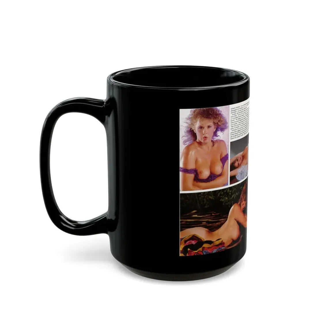 Linda Blair #297 - High Society Mag. August '83 - 2 Pages 3 Photos with, paragraph (Vintage Female Icon) Black Coffee Mug - Go Mug Yourself