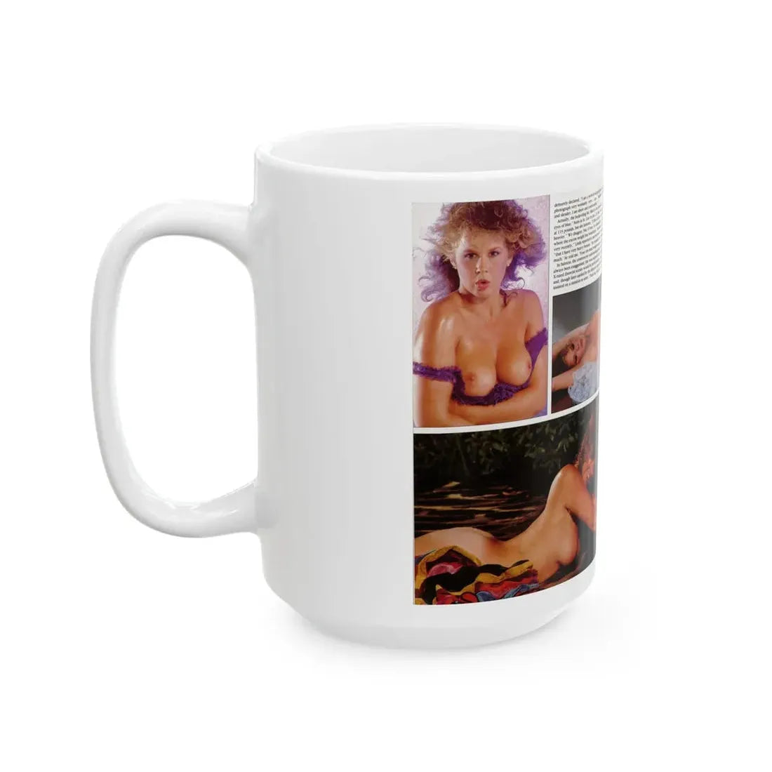 Linda Blair #297 - High Society Mag. August '83 - 2 Pages 3 Photos with, paragraph (Vintage Female Icon) White Coffee Mug - Go Mug Yourself