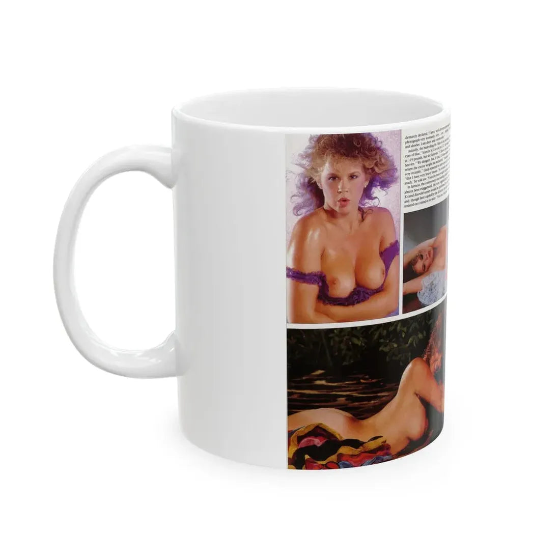 Linda Blair #297 - High Society Mag. August '83 - 2 Pages 3 Photos with, paragraph (Vintage Female Icon) White Coffee Mug - Go Mug Yourself
