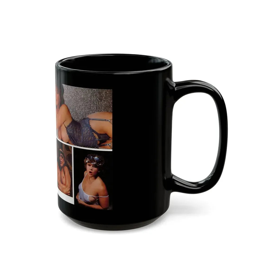 Linda Blair #298 - High Society Mag. August '83 - 2 Pages 4 Photos with, article (Vintage Female Icon) Black Coffee Mug - Go Mug Yourself