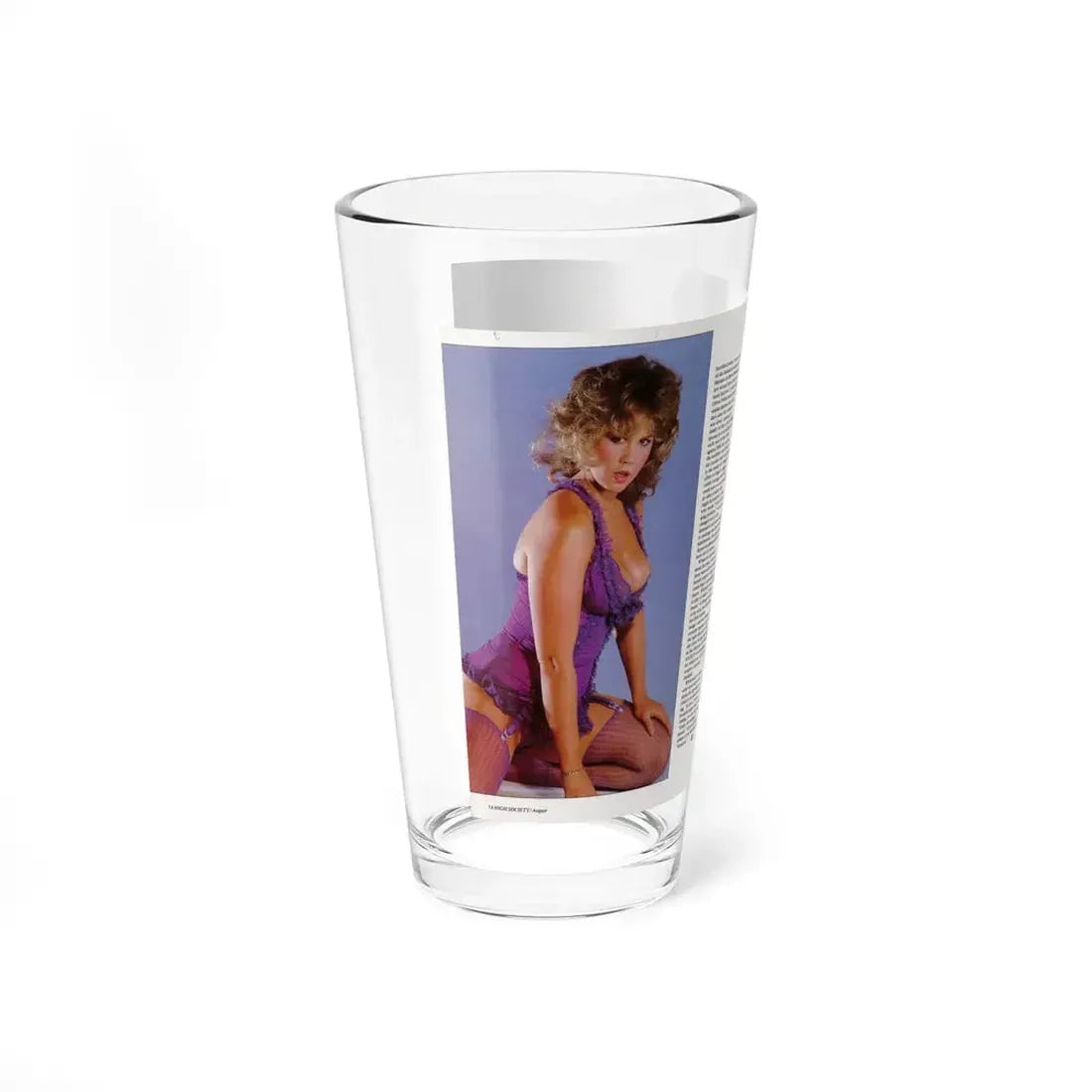 Linda Blair #298 - High Society Mag. August '83 - 2 Pages 4 Photos with, article (Vintage Female Icon) Pint Glass 16oz - Go Mug Yourself