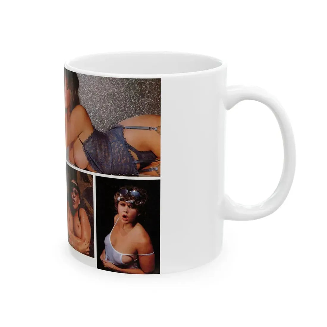 Linda Blair #298 - High Society Mag. August '83 - 2 Pages 4 Photos with, article (Vintage Female Icon) White Coffee Mug - Go Mug Yourself