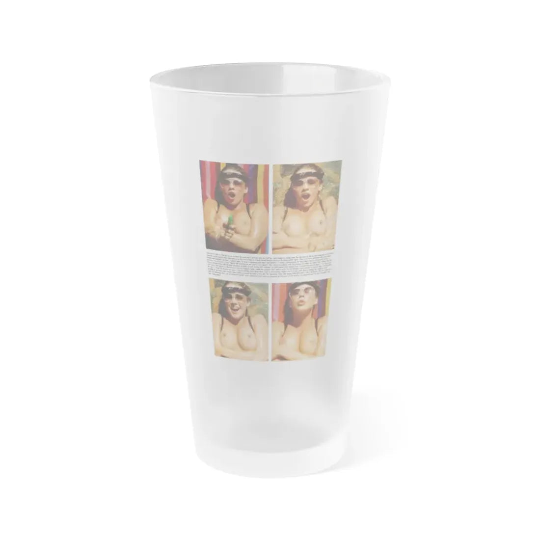 Linda Blair #303 - Celebrity Sleuth Mag. - 1 Page 4 Photos with, bold short article (Vintage Female Icon) Frosted Pint Glass 16oz 16oz Frosted - Go Mug Yourself