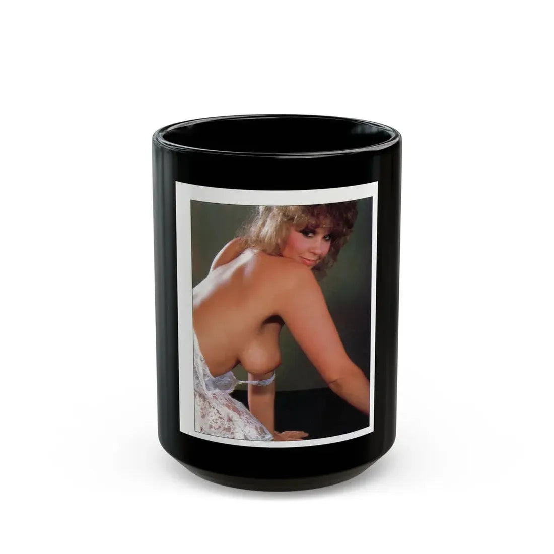 Linda Blair #304 - Celebrity Sleuth Mag. - 1 Page 1 Small Photo (Vintage Female Icon) Black Coffee Mug 15oz - Go Mug Yourself