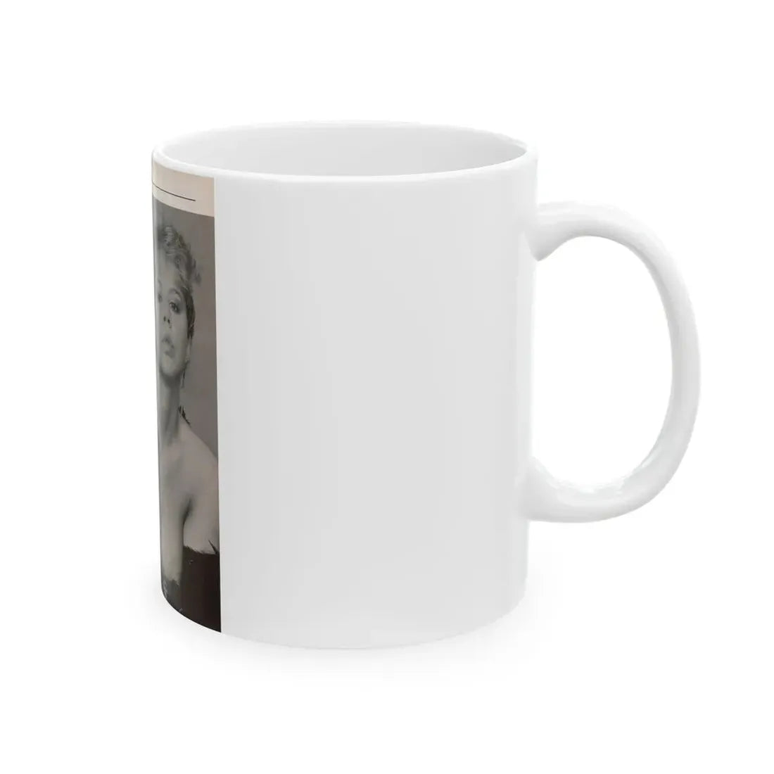 Linda Blair #307 - 1 B&W Photo & Page with, caption Linda on far right only (Vintage Female Icon) White Coffee Mug - Go Mug Yourself