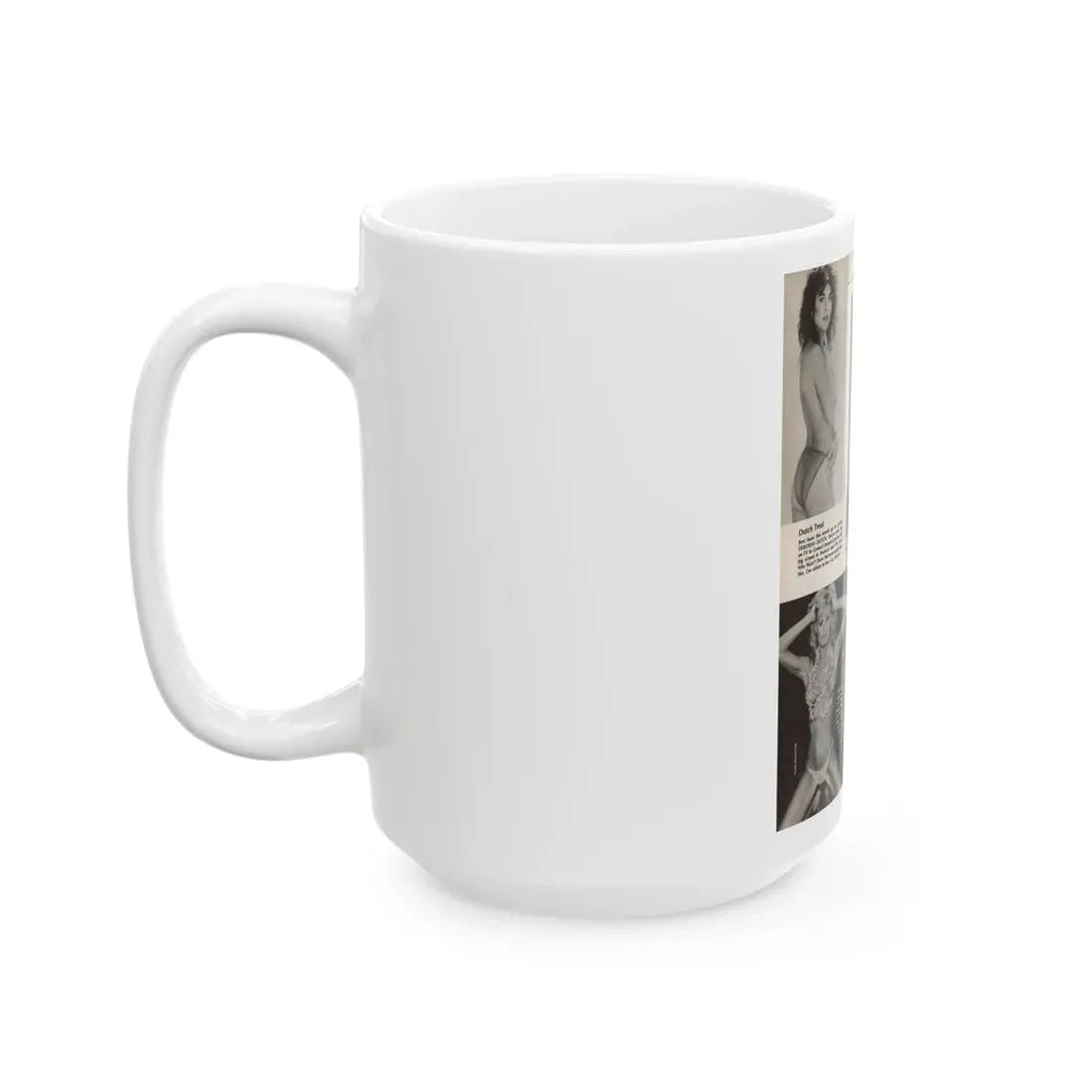 Linda Blair #307 - 1 B&W Photo & Page with, caption Linda on far right only (Vintage Female Icon) White Coffee Mug - Go Mug Yourself