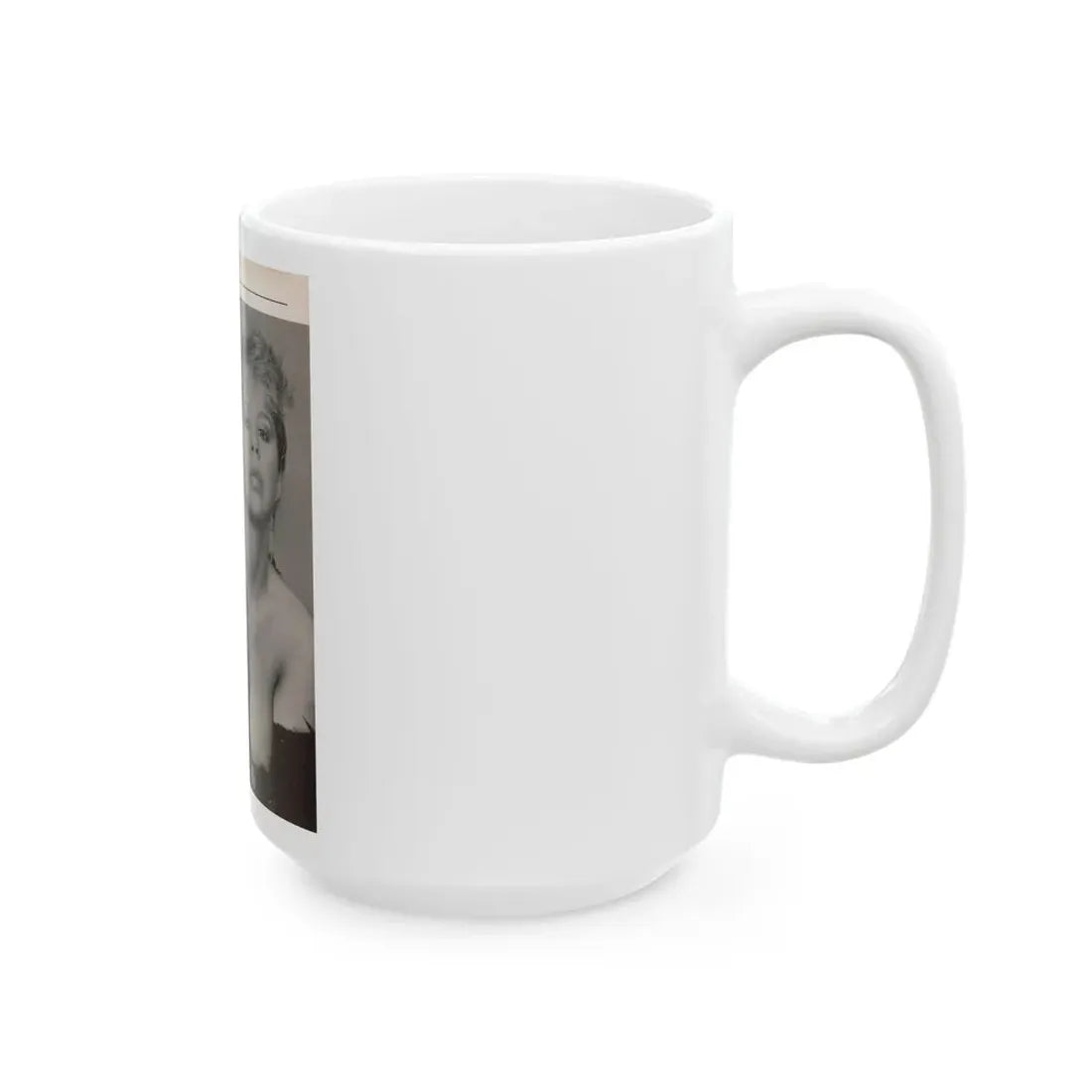 Linda Blair #307 - 1 B&W Photo & Page with, caption Linda on far right only (Vintage Female Icon) White Coffee Mug - Go Mug Yourself