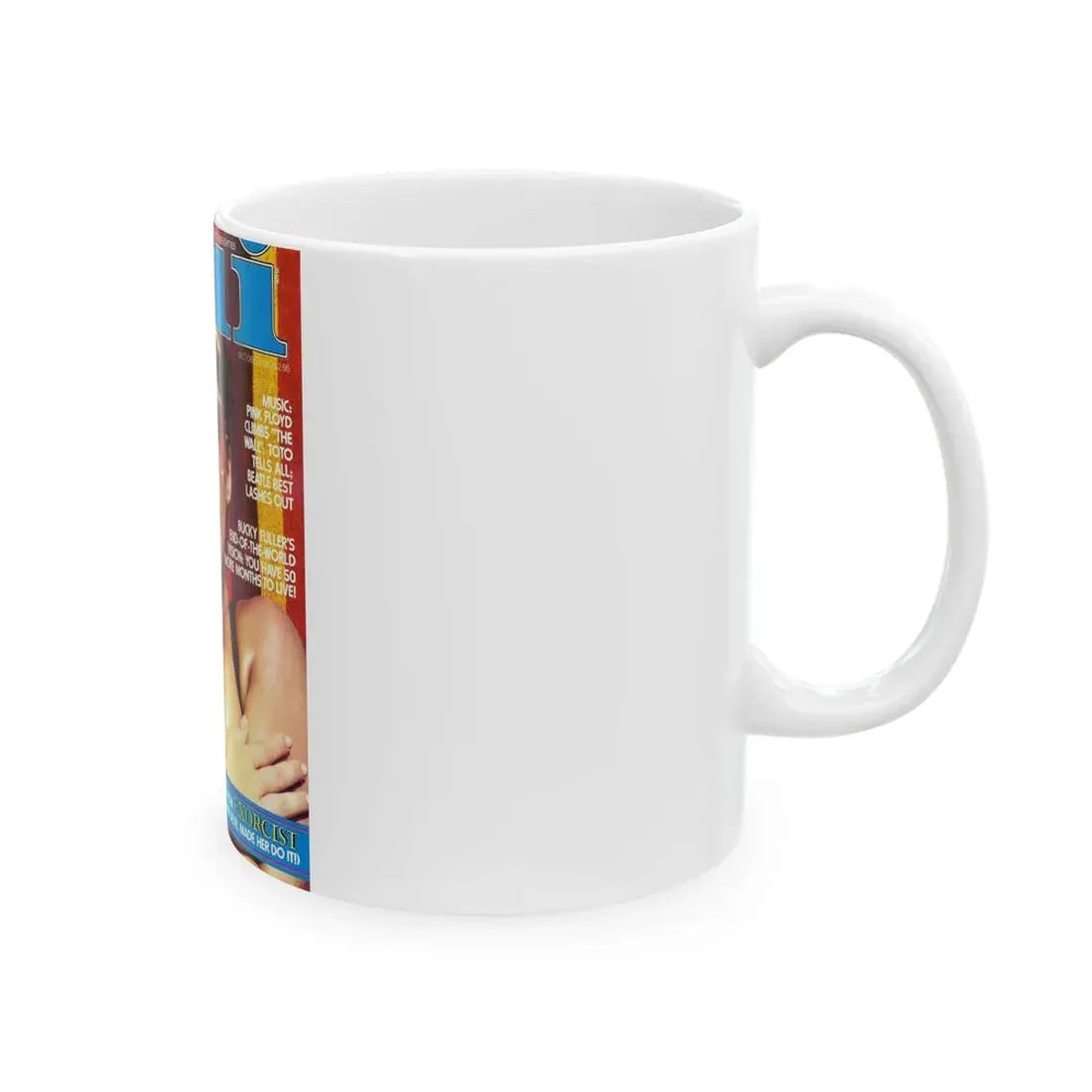 Linda Blair #312 - Linda on cover of OUI Mag. October '82, (Vintage Female Icon) White Coffee Mug - Go Mug Yourself