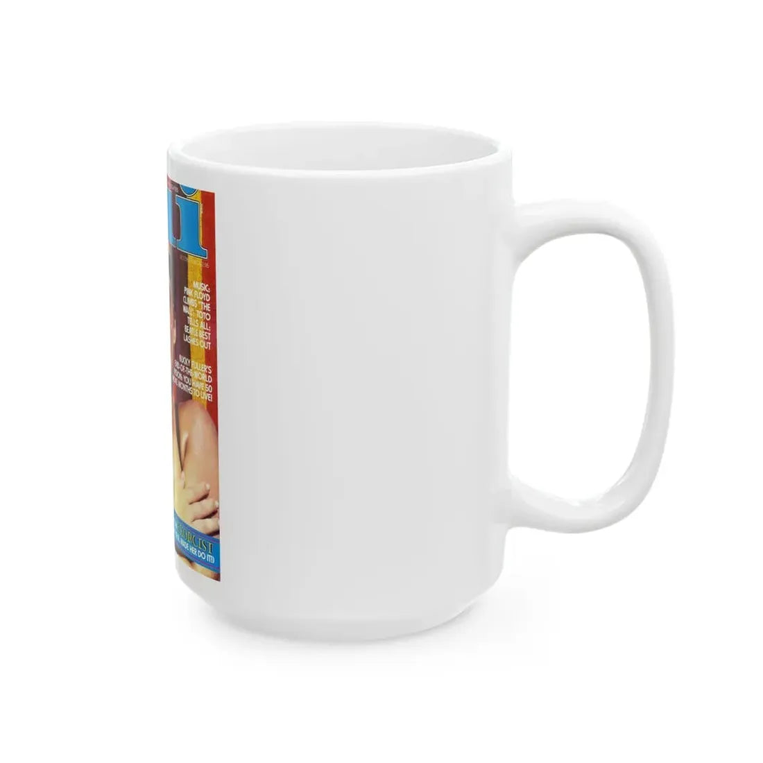 Linda Blair #312 - Linda on cover of OUI Mag. October '82, (Vintage Female Icon) White Coffee Mug - Go Mug Yourself
