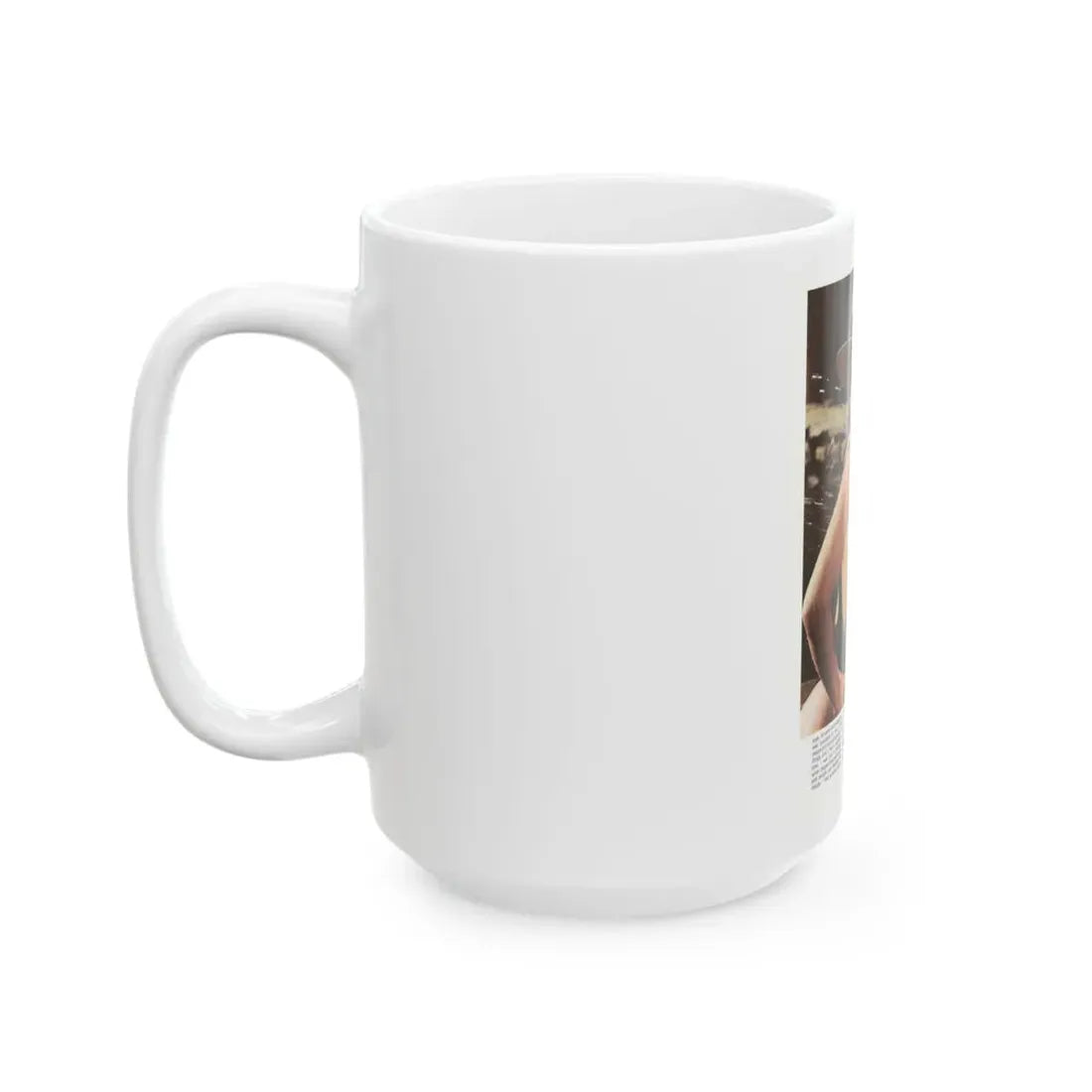 Linda Blair #320 - 1 Page, 1 Photo topless with hat from OUI Mag. October '82 (Vintage Female Icon) White Coffee Mug - Go Mug Yourself