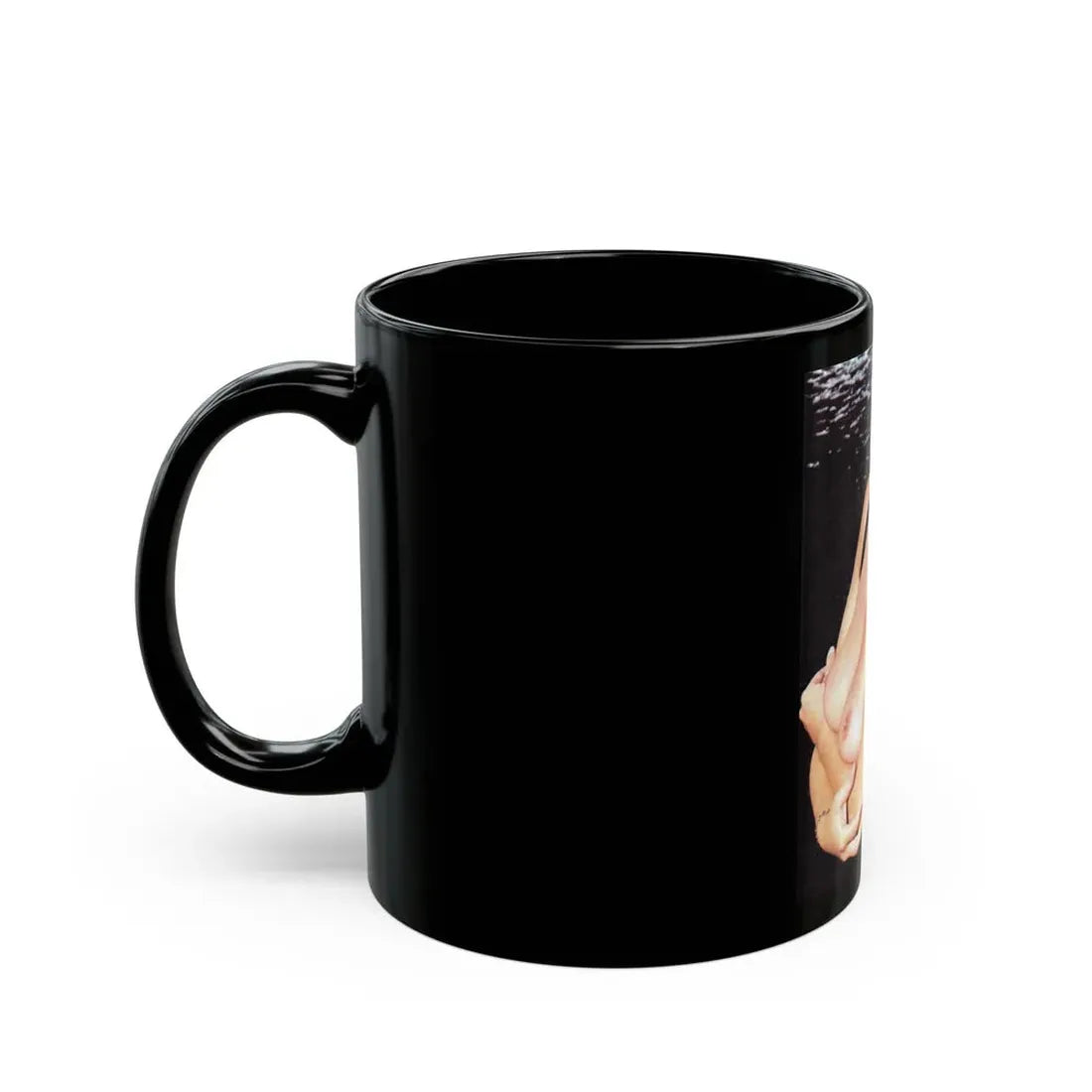 Linda Blair #321 - 1 Page, 1 Photo topless from OUI Mag. October '82 (Vintage Female Icon) Black Coffee Mug - Go Mug Yourself
