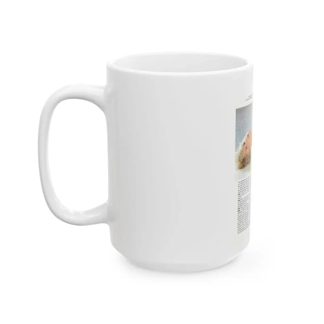 Linda Blair #322 - 1 Page, 1 Photo topless with lingerie too from OUI Mag. October '82 (Vintage Female Icon) White Coffee Mug - Go Mug Yourself