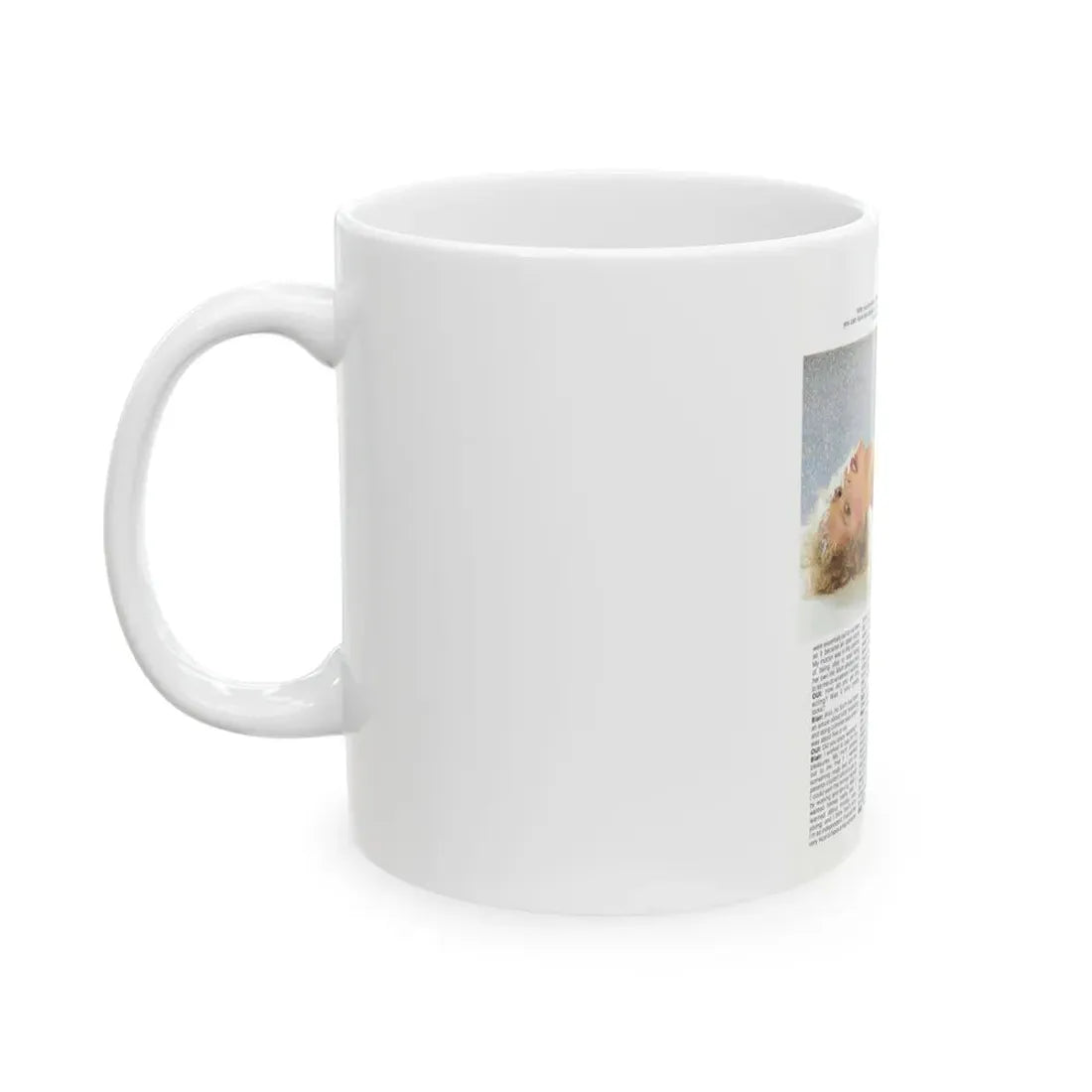 Linda Blair #322 - 1 Page, 1 Photo topless with lingerie too from OUI Mag. October '82 (Vintage Female Icon) White Coffee Mug - Go Mug Yourself