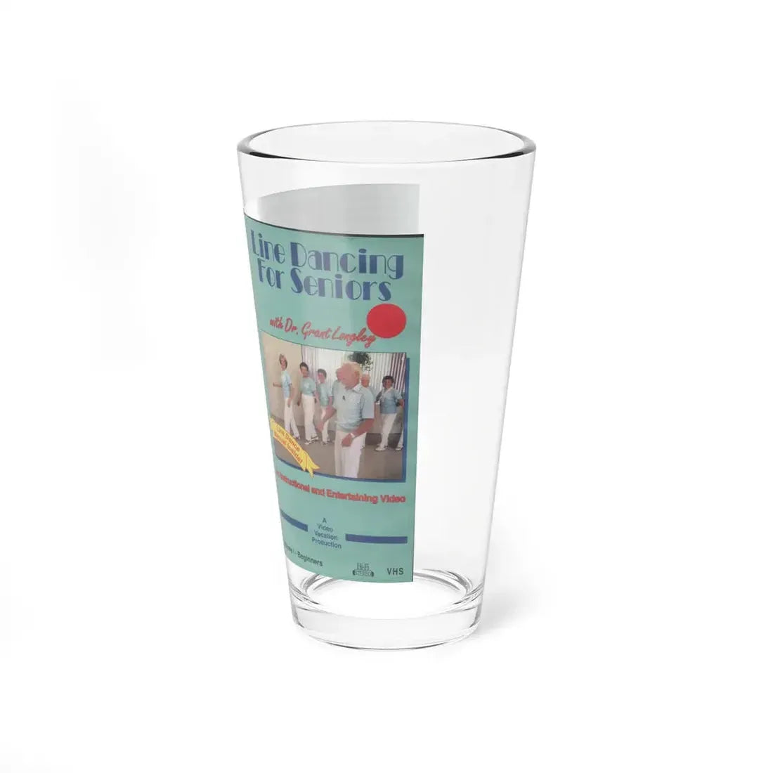 LINE DANCING FOR SENIORS (VHS COVER) Pint Glass 16oz - Go Mug Yourself