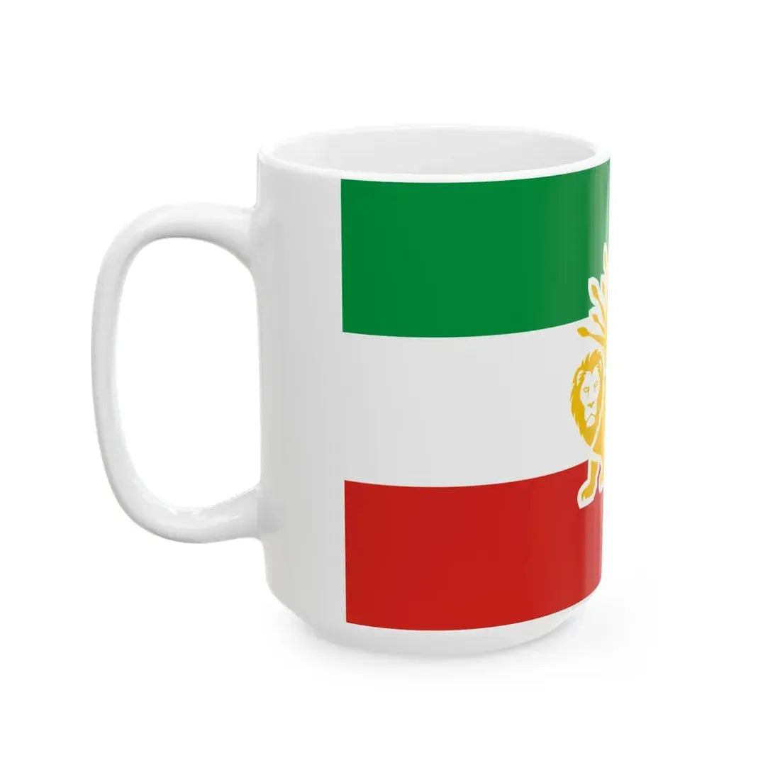 Lion and Sun Flag proposal for the Republic of Iran (Iran) White Coffee Mug - Go Mug Yourself