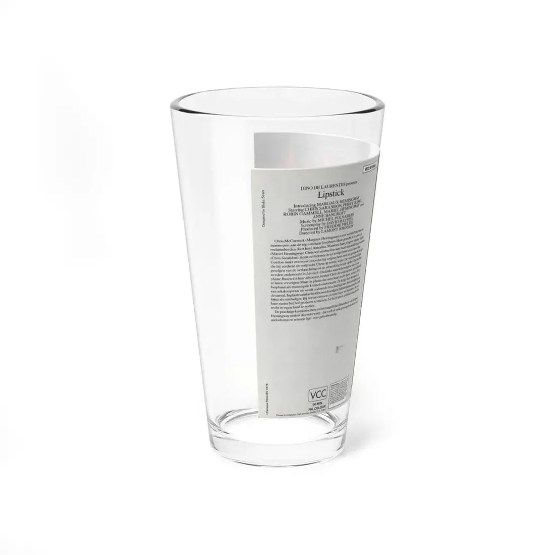 LIPSTICK (VHS COVER) Pint Glass 16oz - Go Mug Yourself