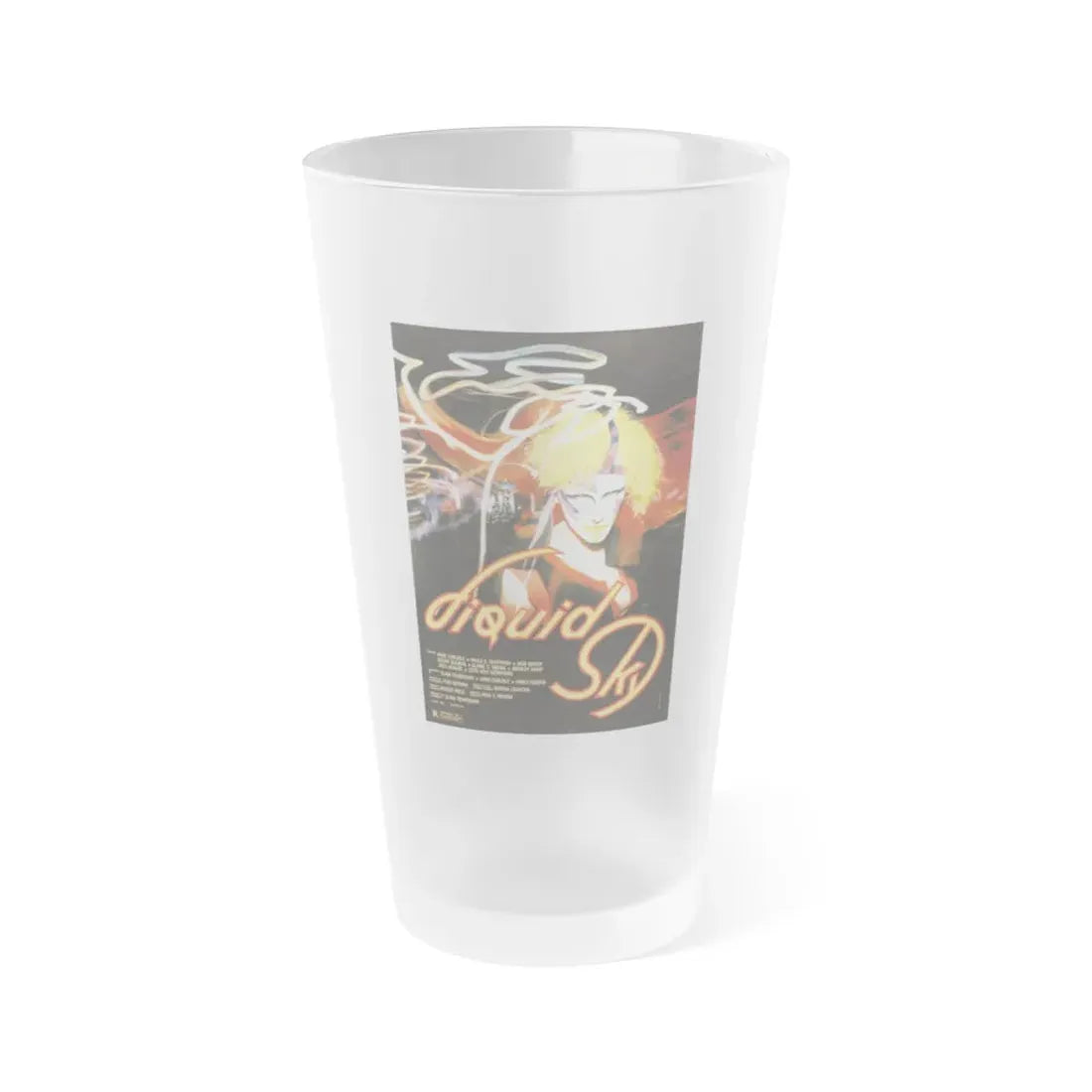 LIQUID SKY 1982 Movie Poster - Frosted Pint Glass 16oz 16oz Frosted - Go Mug Yourself