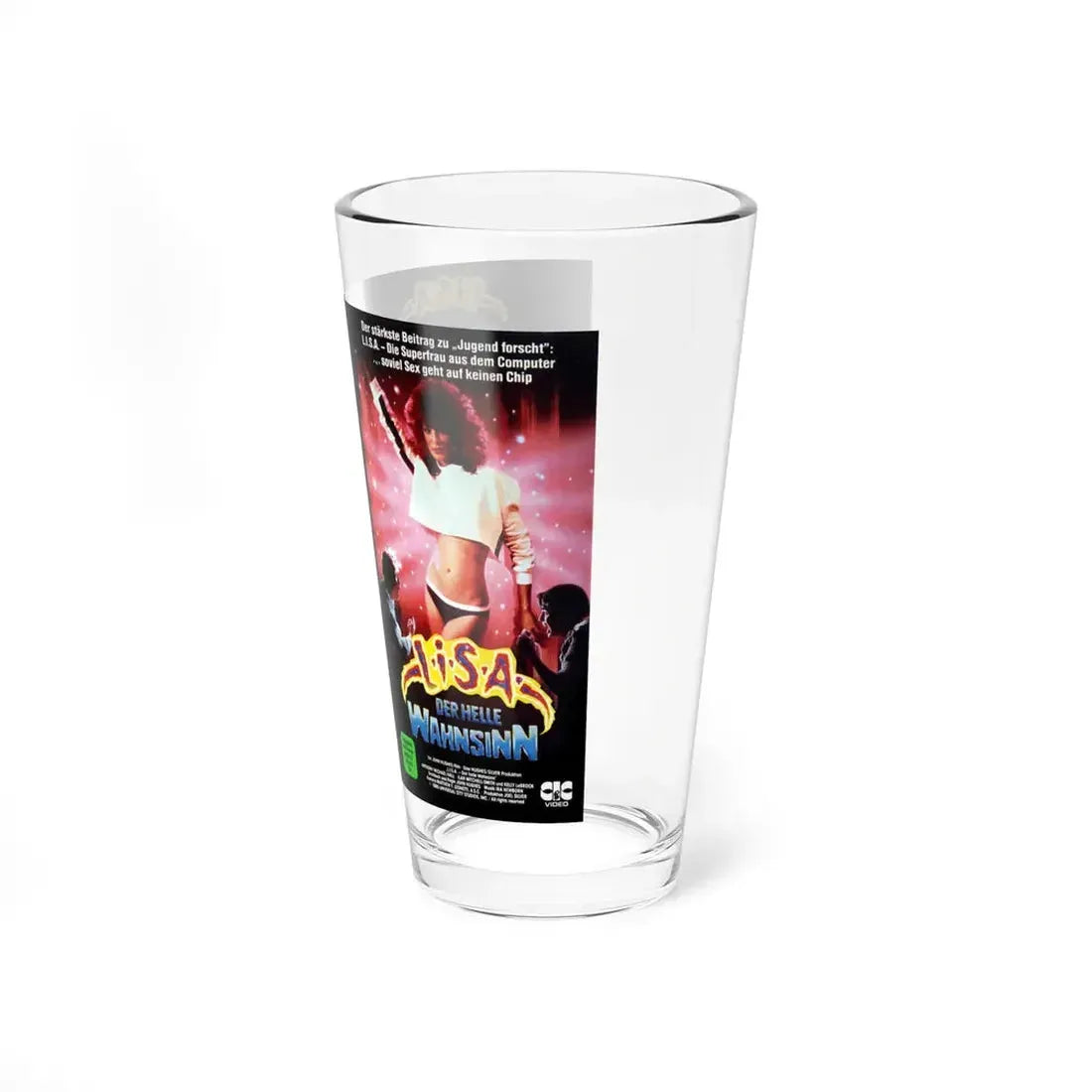 LISA DER HELLE WAHNSINN (VHS COVER) Pint Glass 16oz - Go Mug Yourself
