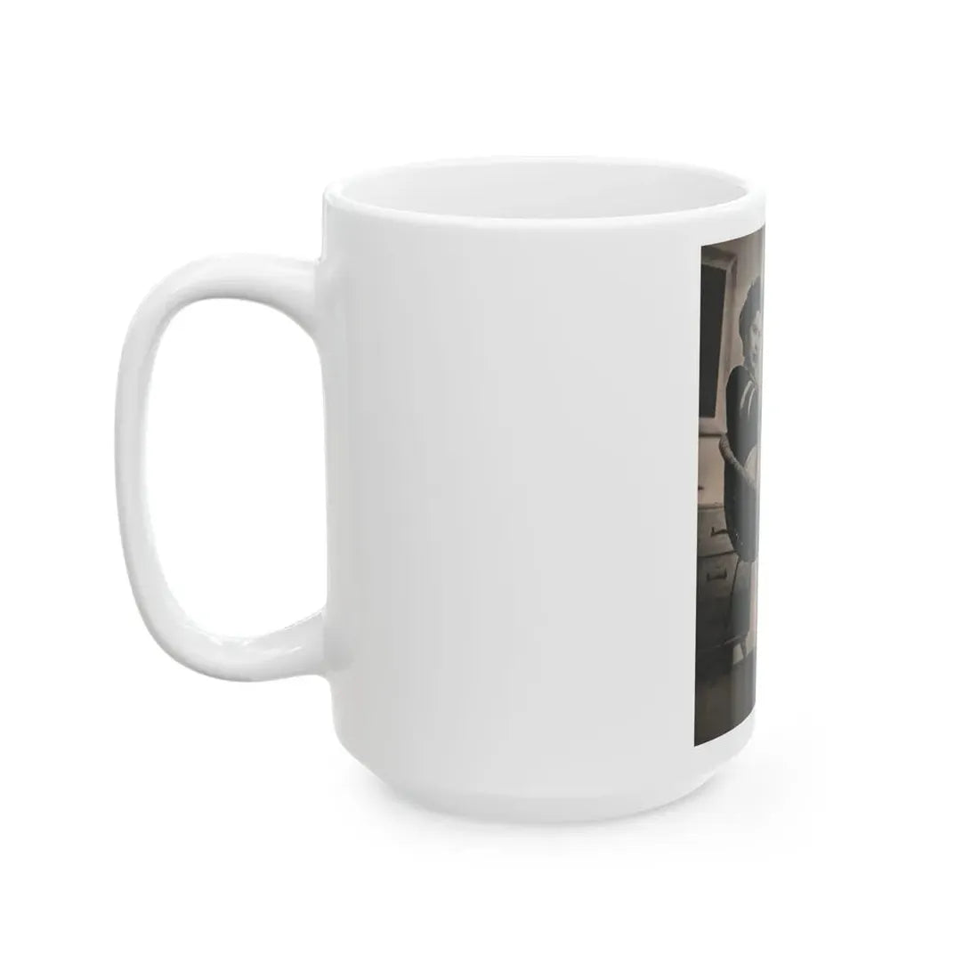 Lisa Montell #19 - International Pin-Ups Mag. '57 - 1 B&W Photo (Vintage Female Icon) White Coffee Mug - Go Mug Yourself