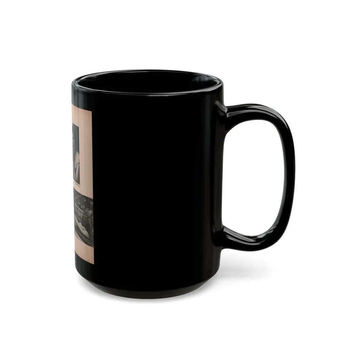 Lisa Montell #20 - International Pin-Ups Mag. '57 - 2 B&W Photos & Small Article (Vintage Female Icon) Black Coffee Mug - Go Mug Yourself