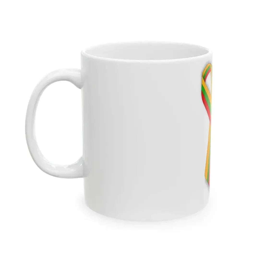 Lithuania and Myanmar ribbon (Lithuania) White Coffee Mug - Go Mug Yourself