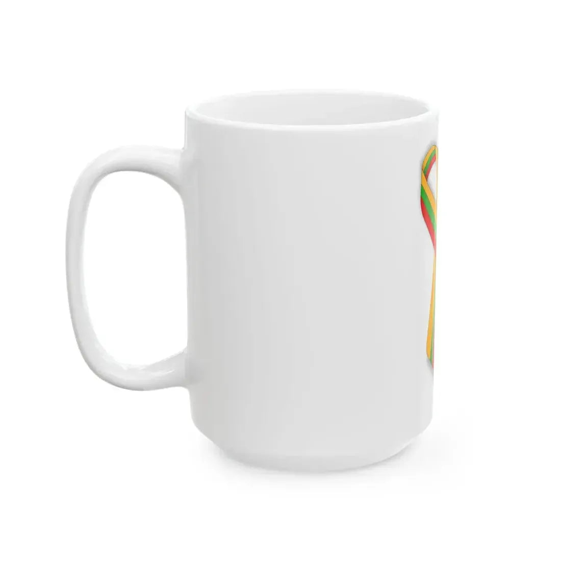 Lithuania and Myanmar ribbon (Lithuania) White Coffee Mug - Go Mug Yourself