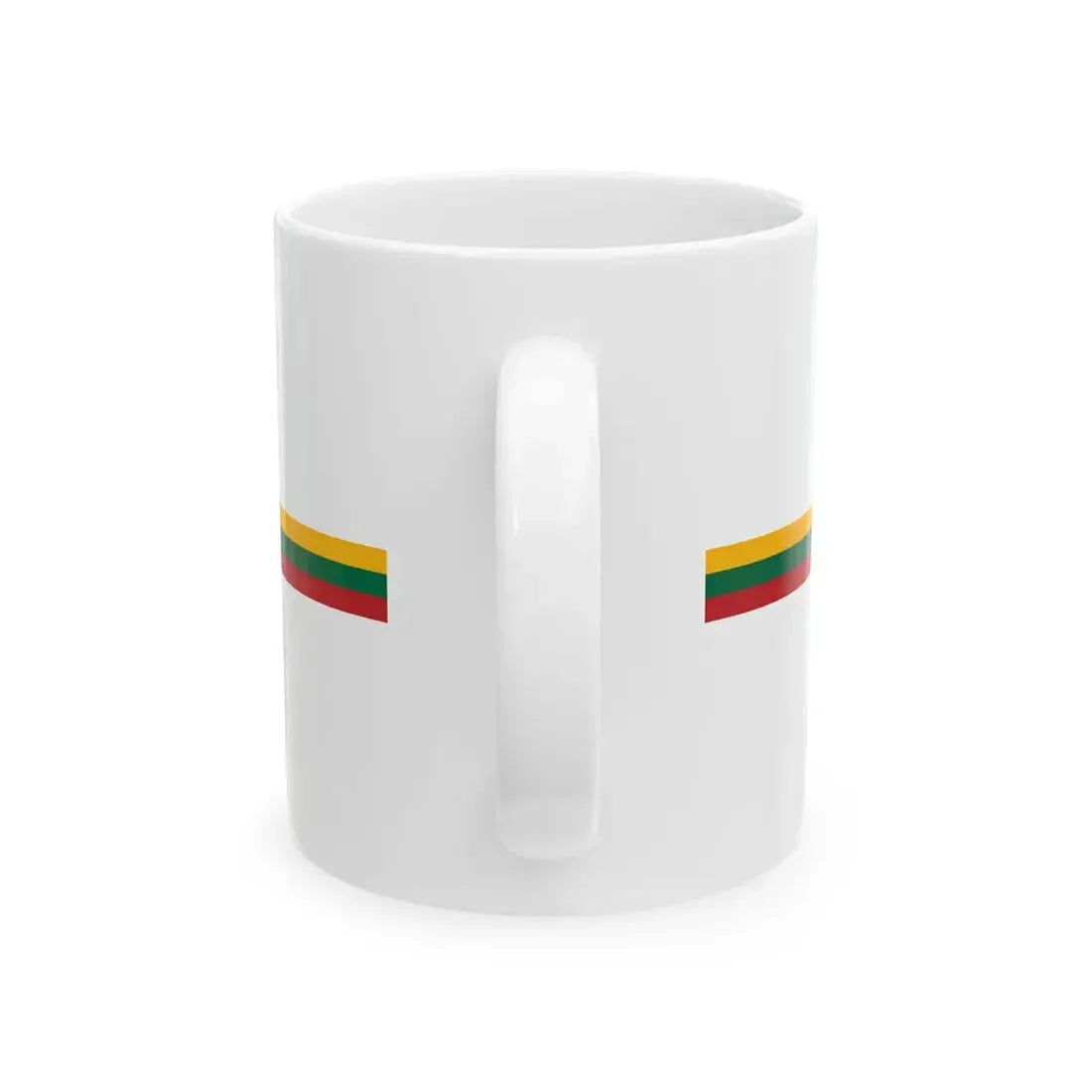 Lithuania flag bar (Lithuania) White Coffee Mug - Go Mug Yourself
