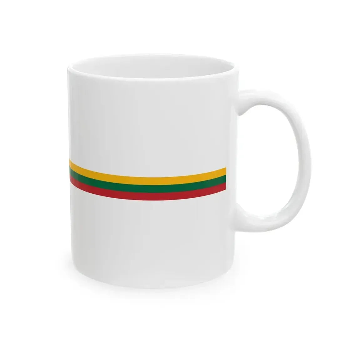 Lithuania flag bar (Lithuania) White Coffee Mug - Go Mug Yourself