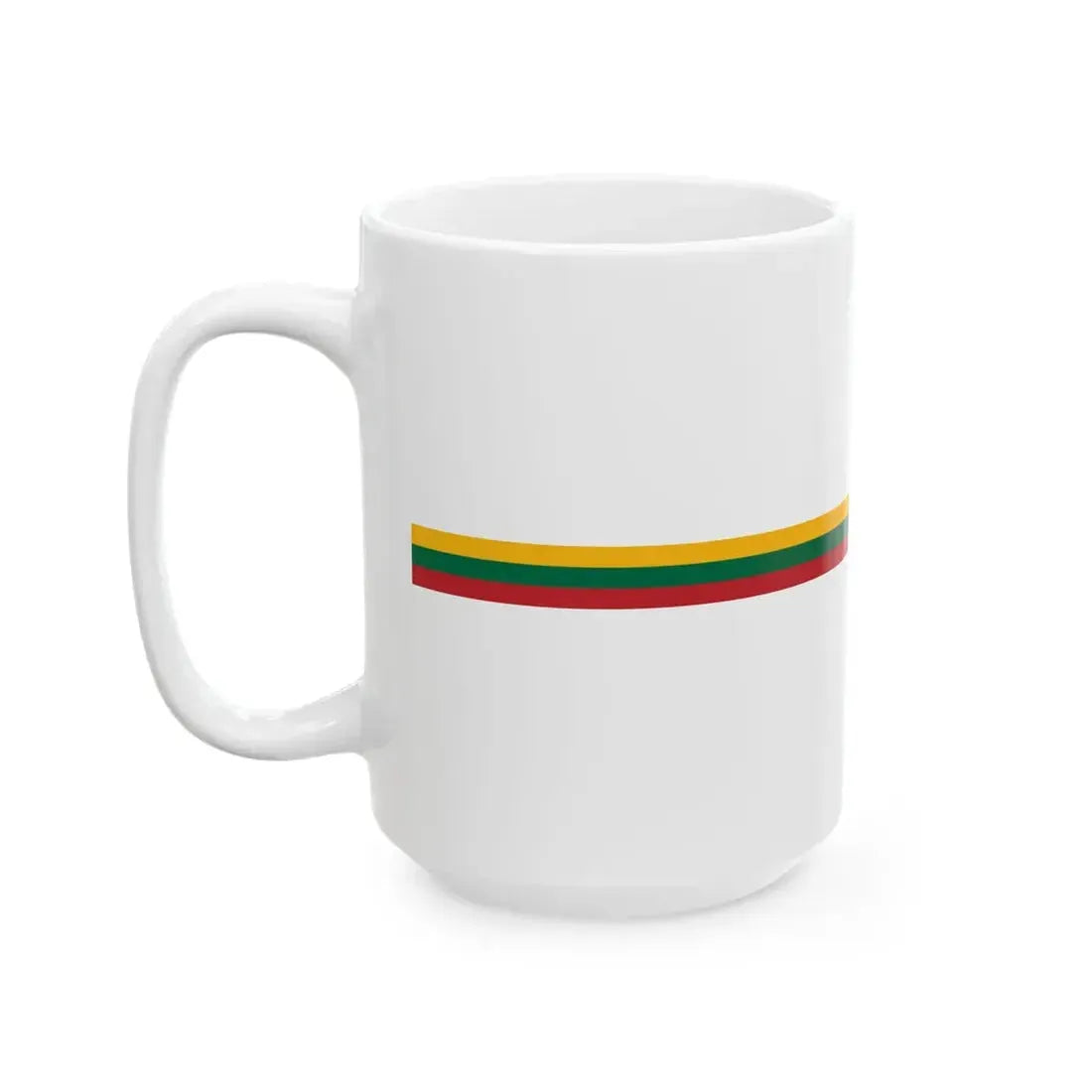 Lithuania flag bar (Lithuania) White Coffee Mug - Go Mug Yourself