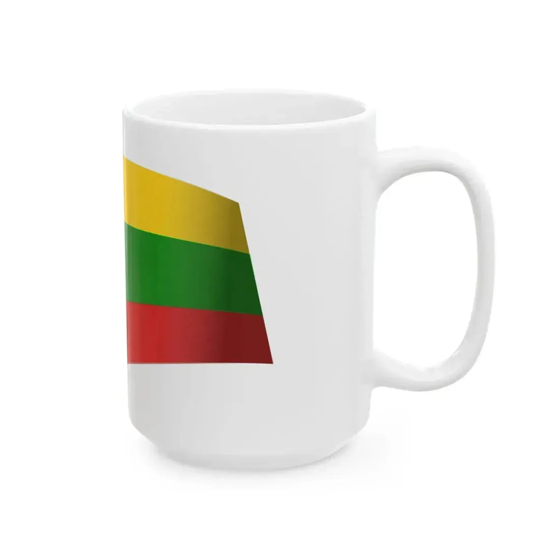 Lithuania Flag - iconic waving (Lithuania) White Coffee Mug - Go Mug Yourself