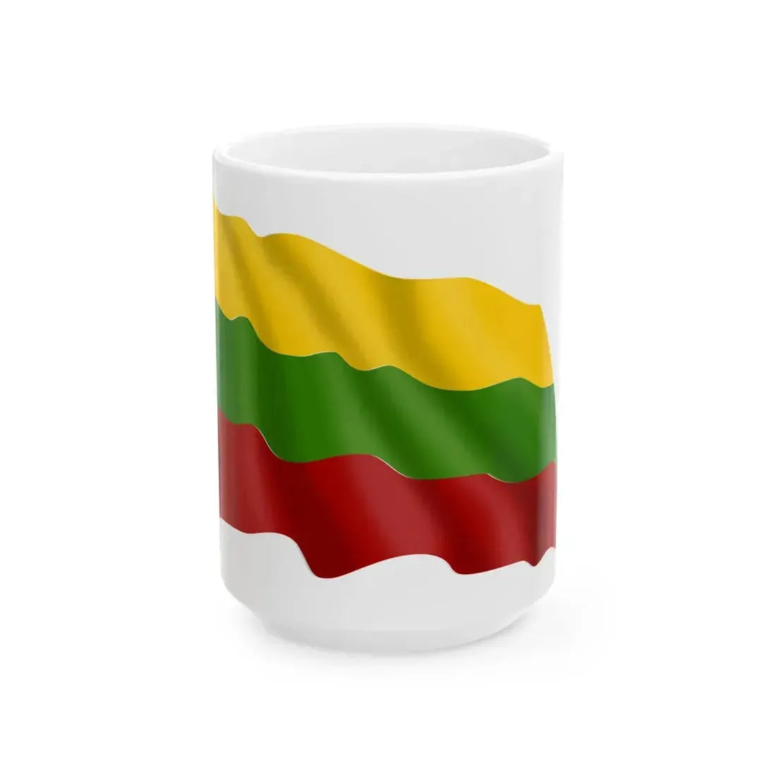Lithuania-flag (Lithuania) White Coffee Mug 15oz - Go Mug Yourself