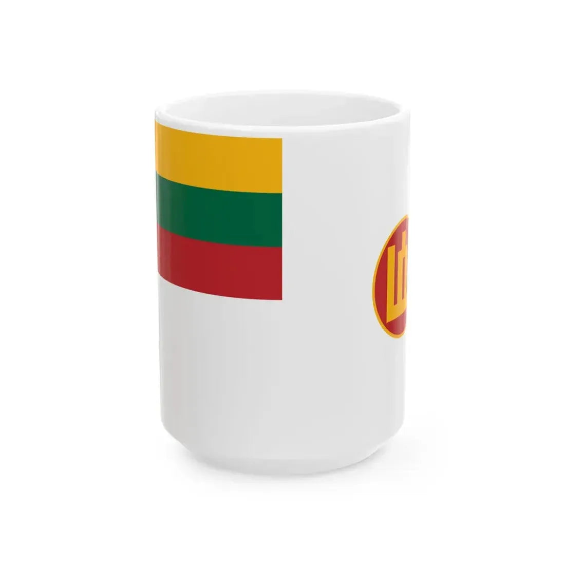 Lithuanian Minister of Defences flag (Lithuania) White Coffee Mug 15oz - Go Mug Yourself