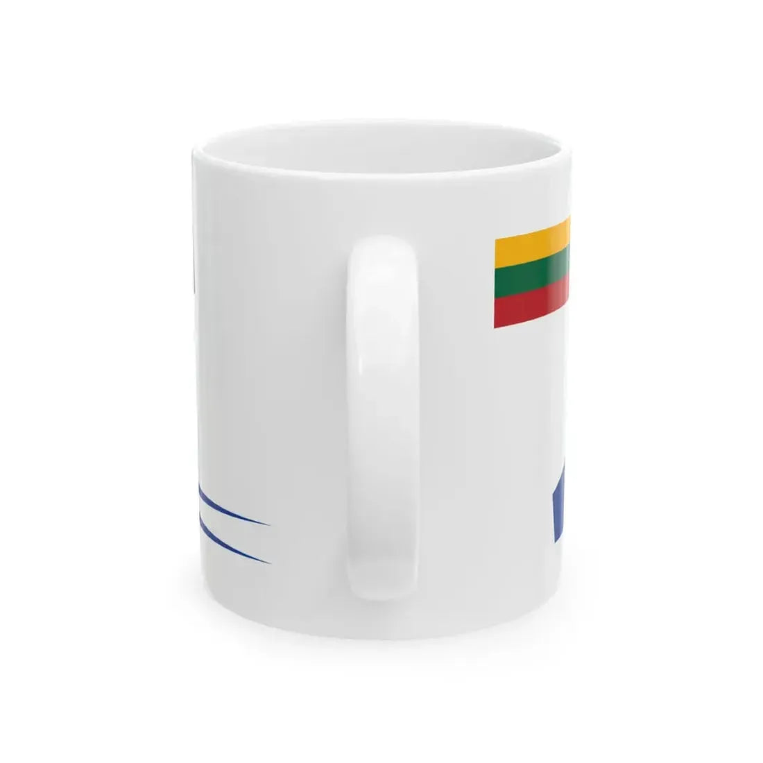Lithuanian Naval pennant (Lithuania) White Coffee Mug - Go Mug Yourself