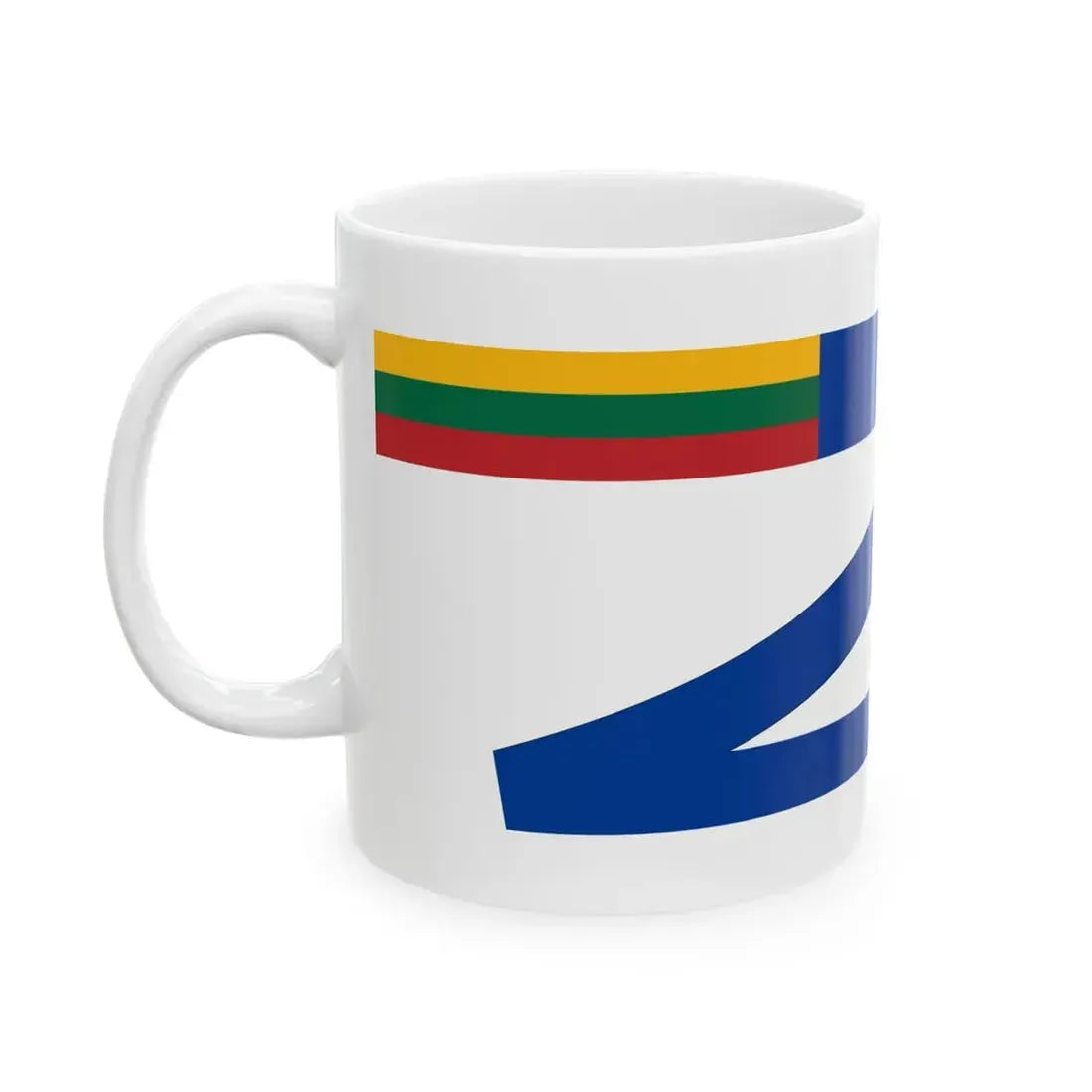 Lithuanian Naval pennant (Lithuania) White Coffee Mug - Go Mug Yourself