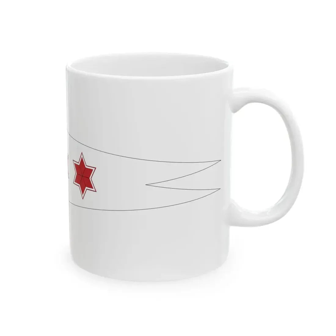 Lithuanian Navy Brigade Commanders pennant (Lithuania) White Coffee Mug - Go Mug Yourself