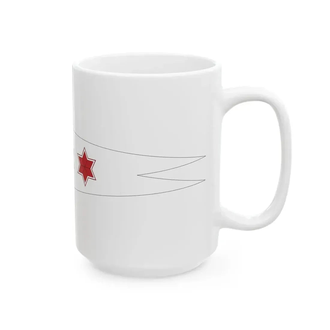 Lithuanian Navy Brigade Commanders pennant (Lithuania) White Coffee Mug - Go Mug Yourself