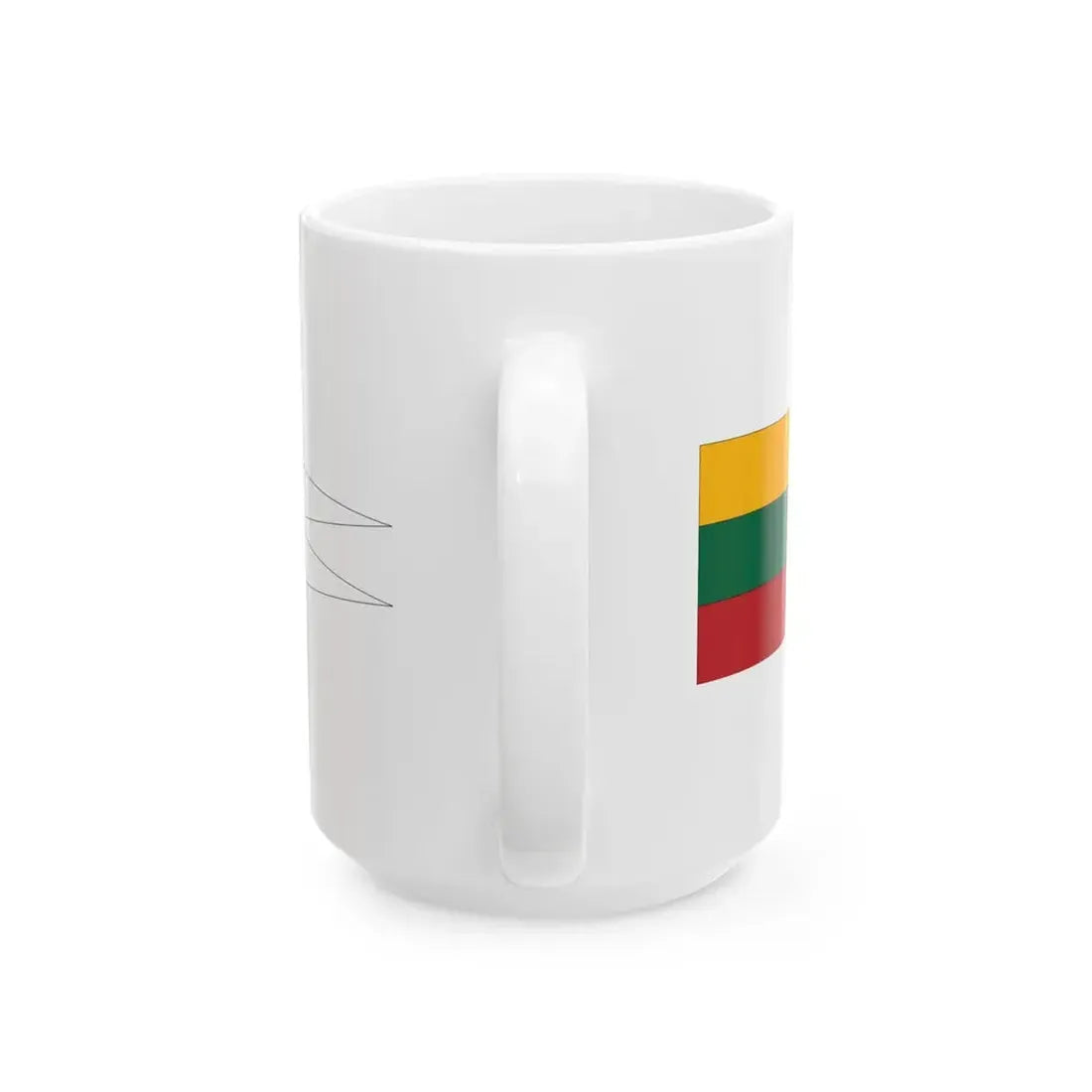 Lithuanian Navy Division Commanders pennant (Lithuania) White Coffee Mug - Go Mug Yourself