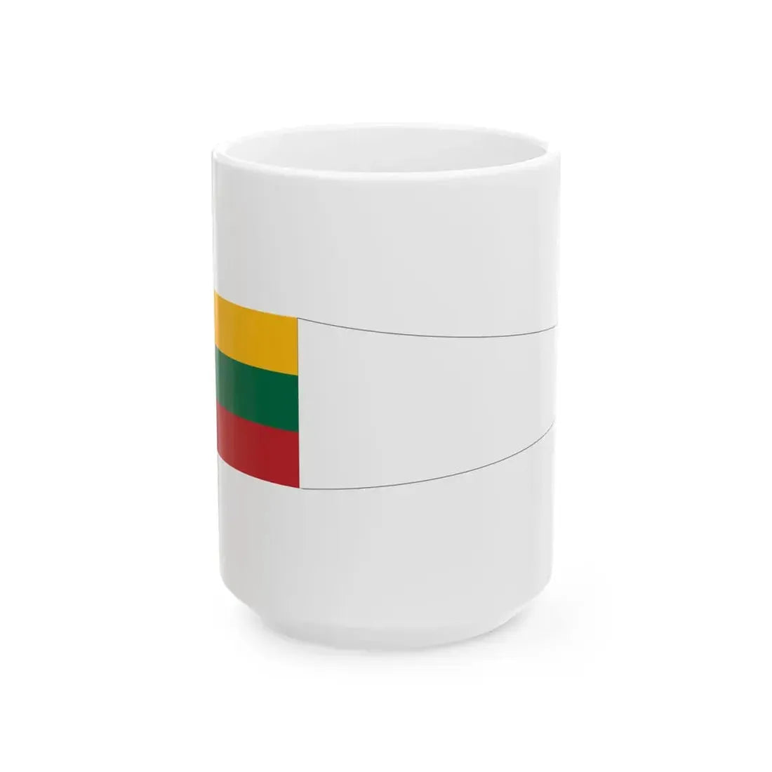 Lithuanian Navy Group Commanders pennant (Lithuania) White Coffee Mug 15oz - Go Mug Yourself